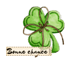 Gif animé bonne chance trèfle